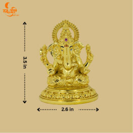 Gold plated ganeshji murti