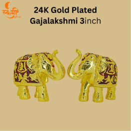 24k Gold Plated Gajlaxmi (3 inches)