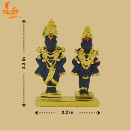 vitthal rukmini gold plated