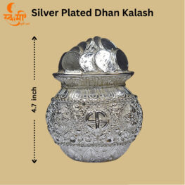silver plated dhan kalash