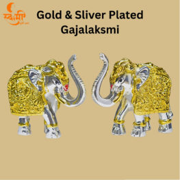 gold silver plated gajlakshmi