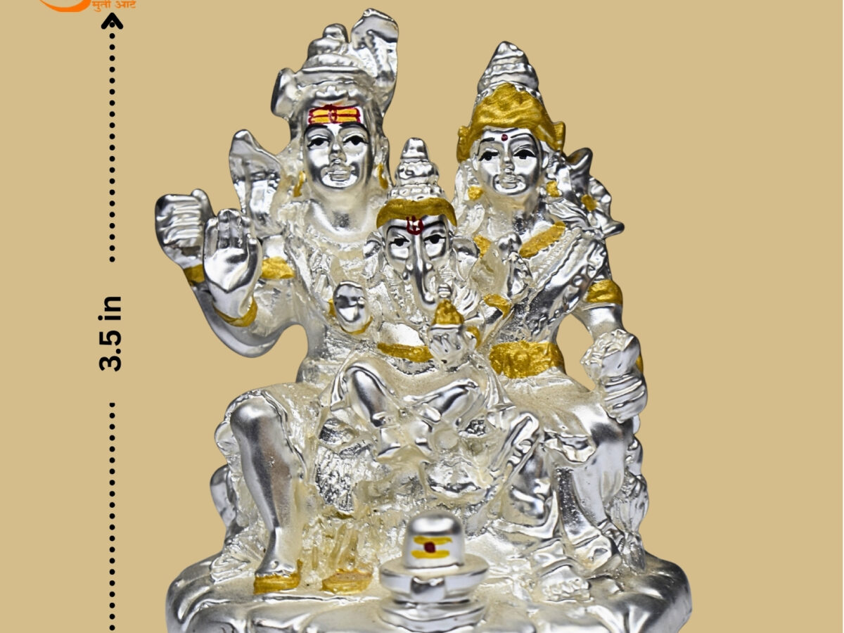 Shiv Parivar Gold & Silver Plated - Swami Murti Art